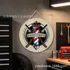 Letrero Personalizable de Barbería Estilo Brooklyn Nueva York Decoración con Cuerda Pintura 20/30cm Pintura Redonda de Placa de Estaño