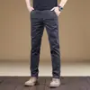 Pantalones casuales de alta gama italianos para hombre, nuevos pantalones rectos de corte slim para 2026, pantalones de vestir para hombre de primavera y otoño