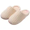 Pantuflas de Algodón Rayadas Japonesas para Hombre Otoño/Invierno Felpa Antideslizantes Hogar Interior Cálidas Silenciosas Piso Pantuflas de Algodón Otoño/Invierno