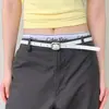 Cinturón Fino Rojo de Ante Retro para Mujer Estilo Coreano Cinturón de Cuero de Gama Alta Decoración con Faldas Jeans Cinturón