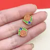 Liga de zinco esmaltada estilo chinês contas espaçadoras auspiciosas contas de lótus cloisonné acessórios para pulseira colar DIY joias