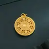 La Misma Brújula de Ocho Tesoros con Corte Grande en la Tienda Dorada para Hombres y Mujeres, Collar Antiguo de Oro Arena, Colgante con Cuentas de Transferencia de Palabras de Bendición como Regalos