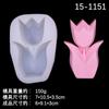 Vela Aromaterapia Criativa Tulipa Geométrica Molde de Silicone Artesanal diy Flor Pequena Decorativa Argila de Cola Pingando Acessórios Molde