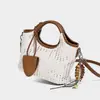 Commuting Retrô 2026 Nova Pequena Bolsa de Ombro de Nicho Bolsa Cesta Estilo Trançado Casual Versátil Bolsa Transversal Feminina