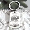 Mymaniloveyou Regalo de Agradecimiento Pareja Llavero de Acero Inoxidable Grabado Regalo Creativo Llavero de Pareja