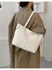 Bolsa Tote de Tecido Estilo Coreano Floral Tendência Transfronteiriça Grande Capacidade 2026 com Pingente Novo para o Dia a Dia de Mão ou Ombro