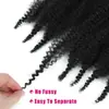 Giro Afro Cabello Africano Rasgado a Mano Oruga Peluca Fibra Química Trenzado de Giro Cabello de Resorte Giro en Espiral Cabeza