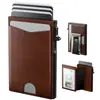 Carteira Mais Vendida da Amazon Carteira Masculina Flip Caixa de Cartão de Metal Antimanético Antifurto Caixa de Alumínio Escovado Personalização de Carteira Masculina