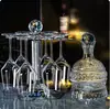 Taças de vinho tinto decantador conjunto completo taças com haste de cristal Burgundy sala de jantar em casa aparador ornamentos de luxo leve senso de alta qualidade