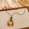 Collar Colgante Irregular Estilo Old Money Nuevo Estilo Chino para Mujer, Cadena Larga para Clavícula Estilo Étnico Simple