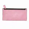 Carteira Longa Fosca Simples Europeia e Americana Feminina Fina com Zíper Carteira de Mão Carteira de Estudante Bolsa para Celular Bolsa de Cartão da Moda