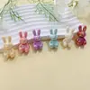 Oso de dibujos animados conejo cuentas acrílicas diy pluma de hilo hecha a mano cuentas sueltas material accesorios cadena de teléfono móvil con cuentas mixtas