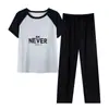 Transmisión en vivo puede usar pijama mujeres verano manga corta pantalones verano habitación con aire acondicionado ocio deportes menos mujeres ropa de casa traje