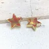 23mm Cuadros Estrella de Cinco Puntas Retro Maillard Perforados Cuentas DIY Pulsera Collar Acrílico Joyería Accesorios