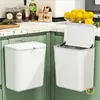 Lixeira de Cozinha, Lixeira para Armazenamento de Resíduos Alimentares, Lixeira Sanitária Doméstica de Grande Capacidade, Lixeira de Papel Montada na Parede com Tampa Deslizante