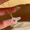 Nueva Cadena de Clavícula Elegante y de Moda con Colgante de Textura de Encaje Hueco Única, Elegante y Moderna Cadena