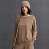 Camiseta Interior de Punto Suéter Pullover para Mujer, Cuello Redondo, Diseño Jacquard Cortado, Estilo Fresco y Dulce, Ropa Interior
