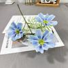 Simulación de flores de gesang de 3 cabezas, arte floral para bodas, salón de bodas, hilera de flores, adorno floral para camino, adorno floral, jarrón, adorno floral, adorno floral, vestido suave
