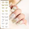 Joias para Unhas Artísticas Transfronteiriças Laço Metal Liga de Zinco Unha para Usar Joias de Unha Fabricante Atacado Unha Artística Borboleta