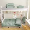 Temporada de Nuevos Estudiantes 2026 Algodón Puro Color Sólido Cama Individual Dormitorio Estudiantil Litera Juego de Tres Piezas