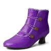 Nuevos zapatos de mujer para otoño e invierno, talla 40-43, talla grande, botas cortas de tacón alto estilo exportación europeo y americano para mujer