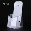Caixa de suporte de documentos acrílica A4 de três camadas Display de brochuras Transparente para mesa A5 Suporte para catálogo página colorida folheto panfleto