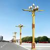 Nueva Lámpara Magnolia Nueve Fuegos de Ocho Brazos 10.12m Carretera Plaza Lámpara de Paisaje Comunidad Exterior Fabricante de Iluminación China