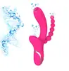 Vibrador Succión y Vibración 3 en 1 con Sonda Anal - 10 Modos de Vibración + 10 Modos de Succión, Resistente al Agua IPX6 Carga Magnética Masajeador Íntimo de Silicona para Mujeres