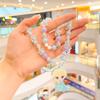 Collar infantil de princesa de cristal para niña pequeña, conjunto de pulsera y joyería luminosa de moda para niña pequeña, juguetes de joyería