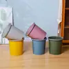 Cubo de Basura de Plástico para Hogar Cocina Oficina Casa Venta al por Mayor Baño Cubierto Cubo de Higiene Cubo de Basura Portátil