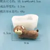 Molde de Silicone Lontra do Mar Segurando Peixe, Molde de Liberação Fácil para Mousse, Gesso, Chocolate de Filhote de Dachshund