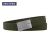 Cinturón Táctico de Lona para Hombre, Negro, Hebilla Automática, Cintura Elástica, Cinturón para Pantalones Casual de Negocios al Aire Libre
