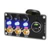 Painel de Interruptores de Carro Modificado 12V Interruptor de Alavanca Metal Cobre Liga/Desliga Painel Carregador de Celular