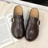 Zapatos tipo mule sin cordones para mujer para uso exterior, oficina, suela gruesa, que aumentan la altura, medias pantuflas Birkenstock, nuevos lanzamientos de verano 2026, zapatos cómodos