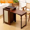 Mesa de Té Pequeña y Gabinete de Té para Uso Doméstico, Mesa Simple para Preparar Té, Mesa de Té y Mesa de Café Integradas, Mesa de Sala de Estar para Beber Té y Preparar Té, Juego Completo