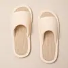 Chinelos de Linho para Casa para Mulheres, Chinelos de Chão de Verão para Casal, Chinelos de Algodão e Linho para Todas as Estações para Homens