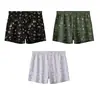 Roupa Íntima Estampada Masculina Huajielong Cuecas Boxer Masculinas Algodão Pernas Retas Leggings Soltas Finas Respiráveis Calças A Luo Dropshipping