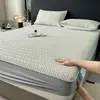 Cubierta de Cama Alfombrilla Refrigerante de Seda de Hielo Clase A, Cubierta de Cama de Frijol de Hielo de Verano, Protector de Colchón de Envoltura Completa, Cubierta Antipolvo, Sábana, Cubierta de Cama