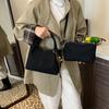Bolso de Mano de Alta Gama, Bolso Cubo de Moda para Mujer, Bolso de Hombro Retro Simple Invierno 2025, Bolso Cruzado Elegante para el Trabajo