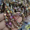 Cuentas redondas de cristal de Pujiang para pasteles 6/8/10/12 mm corte espejo redondo DIY pendientes collar accesorios