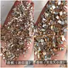 Pacote Misto de 100 Peças de Strass para Unhas Irregulares de Fundo Plano, Tamanhos Médio e Grande, Strass K9 Super Brilhante, Strass de Fundo Plano Brancos e Coloridos, Vermelho