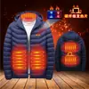 Nuevo Abrigo Inteligente de Algodón Calentado Transfronterizo para Hombres y Mujeres, Chaqueta Cálida Calentada, Chaqueta de Algodón Calentada Inteligente de Doble Control con Cinco Zonas
