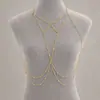 Cadena de bikini con borlas de circonita y diamantes de imitación para mujer, joyería transfronteriza europea y americana, estilo playero, informal, para verano