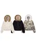 Chaqueta de moda con cuello grande de pelo y forro polar para hombre, abrigo corto de invierno de algodón con pelo de conejo, chaqueta de algodón Cleanfit Zuo Shan Diao