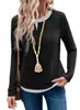 Otoño 2026 Nuevo Amazon Europeo y Americano TK Camiseta Casual de Moda de Manga Larga para Mujer con Cuello Redondo Falso Dos Piezas con Empalme