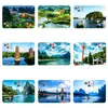 Lago Mulong de Guilin, Terraços de Arroz de Longji, Rio Li, Ilha Leman, Barco de Pesca no Rio Li, Ímãs de Geladeira de Vidro, Decorações de Lembranças Turísticas