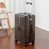 Maleta de Carrito con Patrón de Tablero de Ajedrez para Estudiantes Universitarios, Modelo Popular para Viajes y Viajes Diarios, Ruedas Universales Silenciosas, Gran Capacidad, Equipaje Unisex