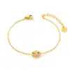 Moda Transfronteriza Nuevo Estilo Pulsera de Diamantes Completos Acero Inoxidable Accesorios que Conservan el Color Pulsera de Cerdo de Lujo Ligero de Alta Gama para Mujer