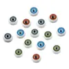 Ojos de Cerámica Animales Hechos a Mano para Manualidades DIY de 12 mm, 4 Colores, Ojo de Diablo Acrílico Semicircular, Parche de Ojo Falso para Muñeca