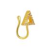 Clip nasal en forma de U de Amazon transfronterizo, anillo nasal abierto geométrico de circonita europea y americana, clavo nasal falso, joyería antiperforación